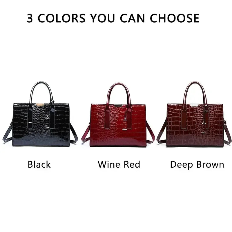 Sac à main femme motif croco