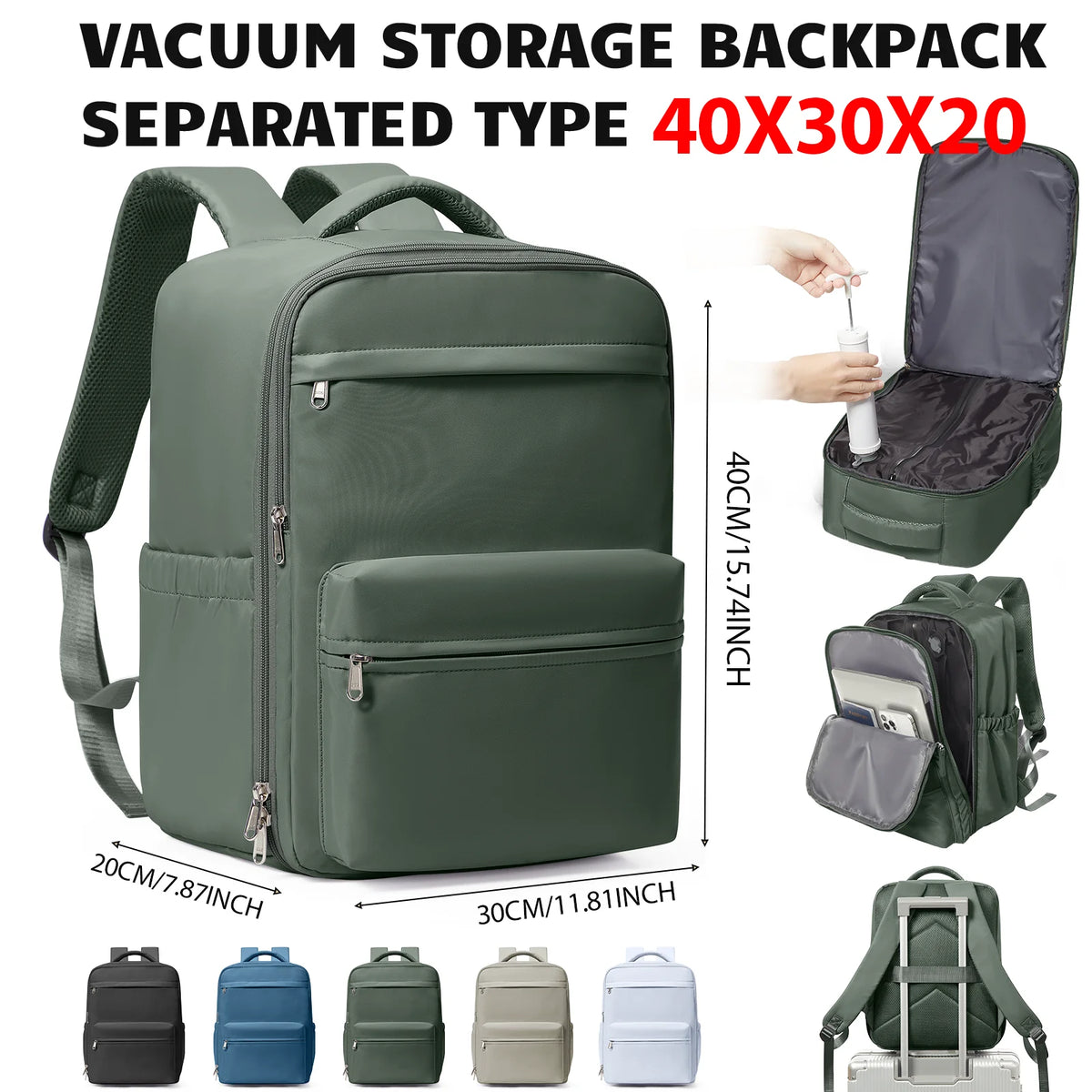 Sac à dos cabine à compression sous vide