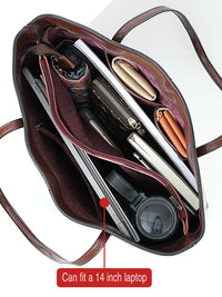 Sac cabas femme en cuir véritable zippé