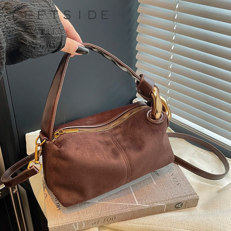 Petit sac à main femme en faux daim