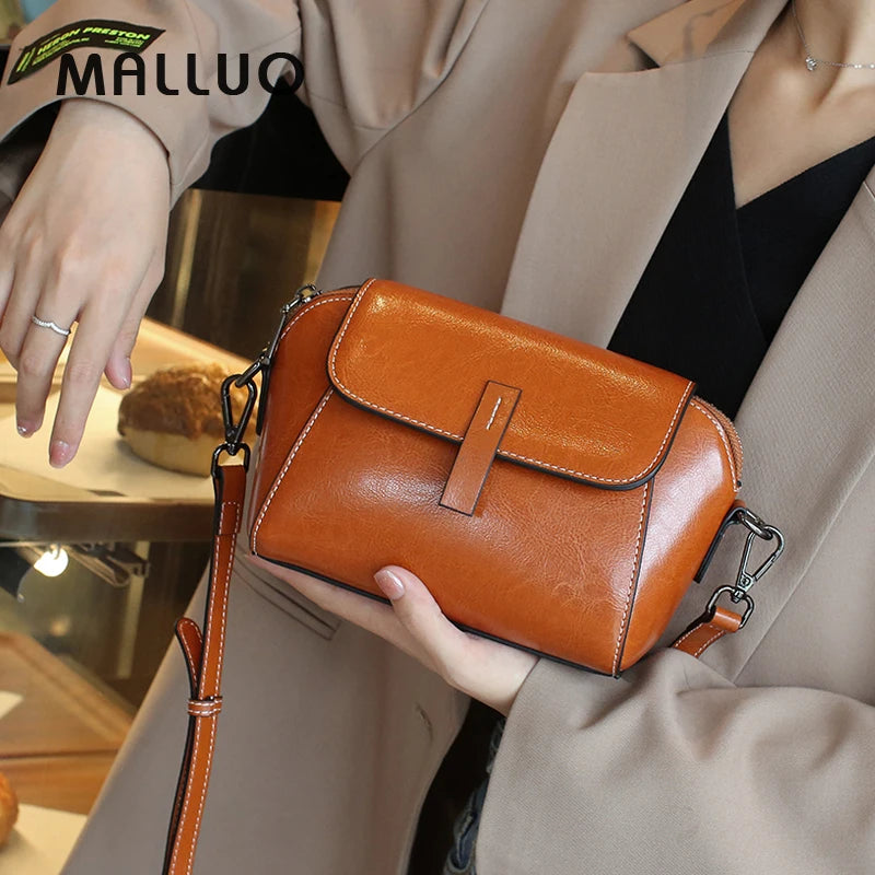 Sac à main rond femme en cuir véritable