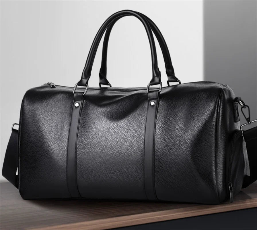 Sac de voyage moto en simili cuir