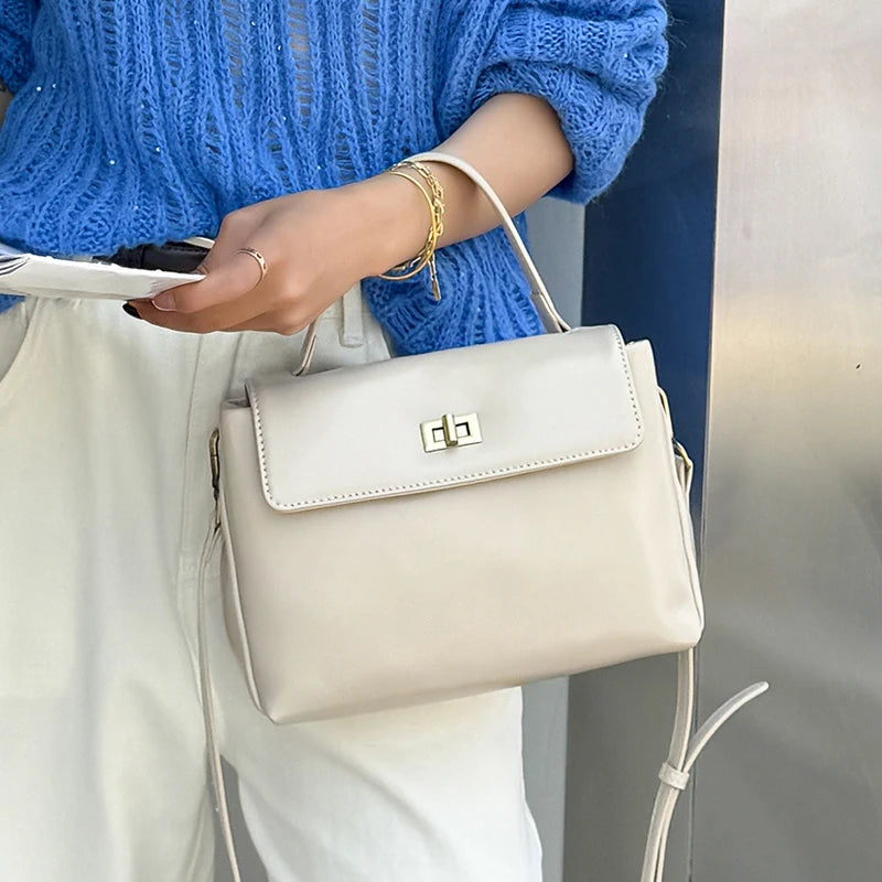 Sac à main femme compact en cuir ciré