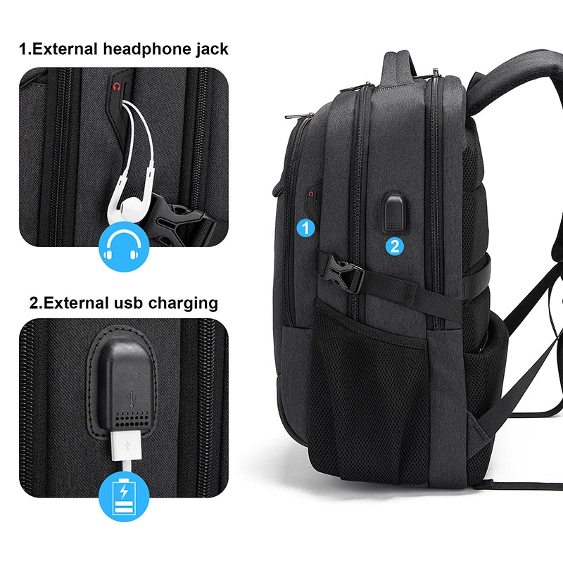 Sac ordinateur avec housse de pluie