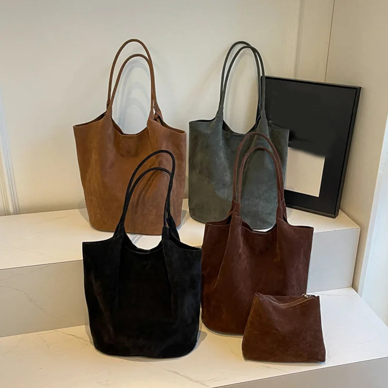 Sac à main femme en daim zippé
