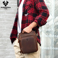 Sac bandoulière homme en cuir véritable