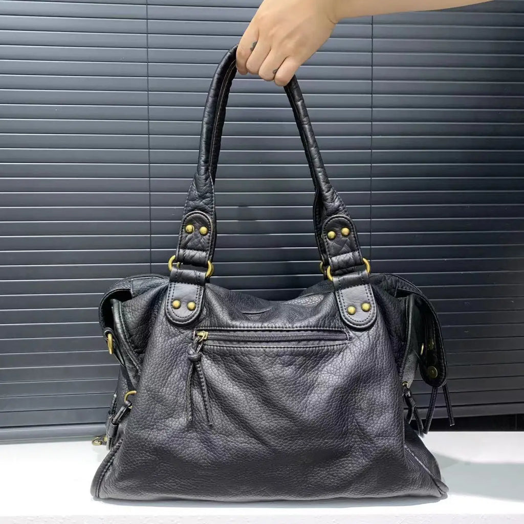 Sac bandoulière femme en cuir lavé