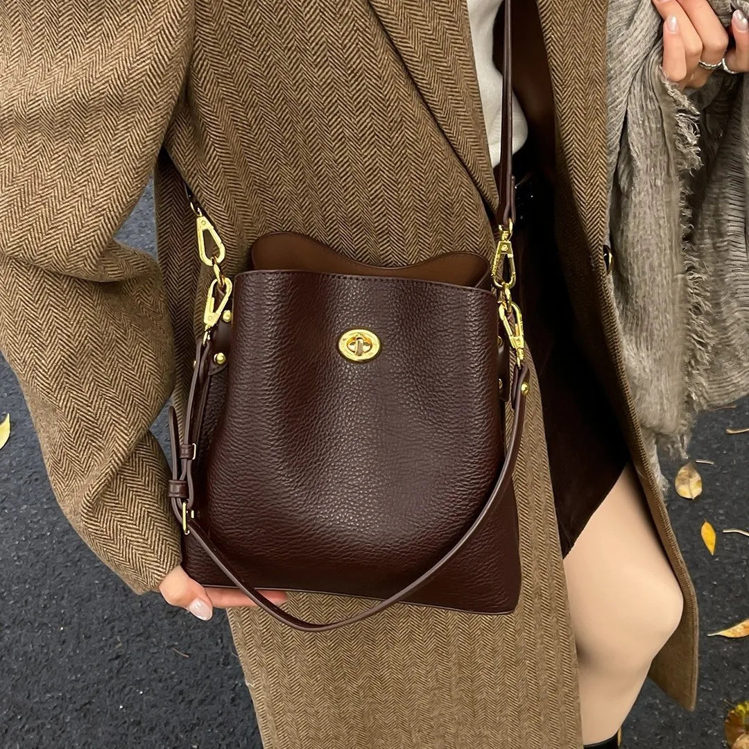 Sac seau femme en simili cuir