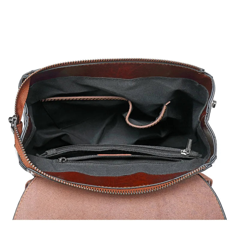 Sac à dos femme en cuir véritable