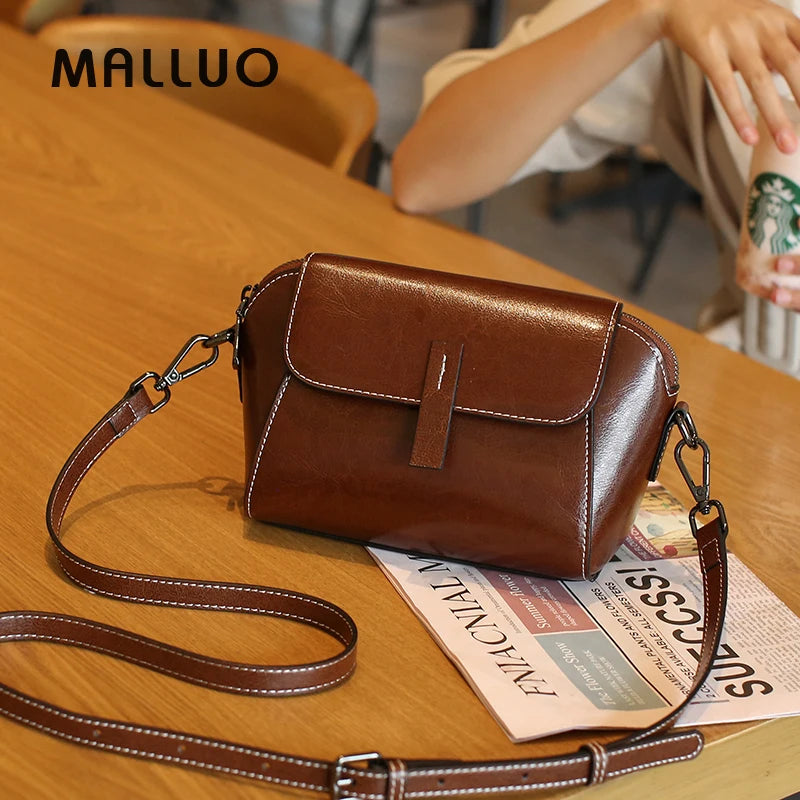 Sac à main rond femme en cuir véritable