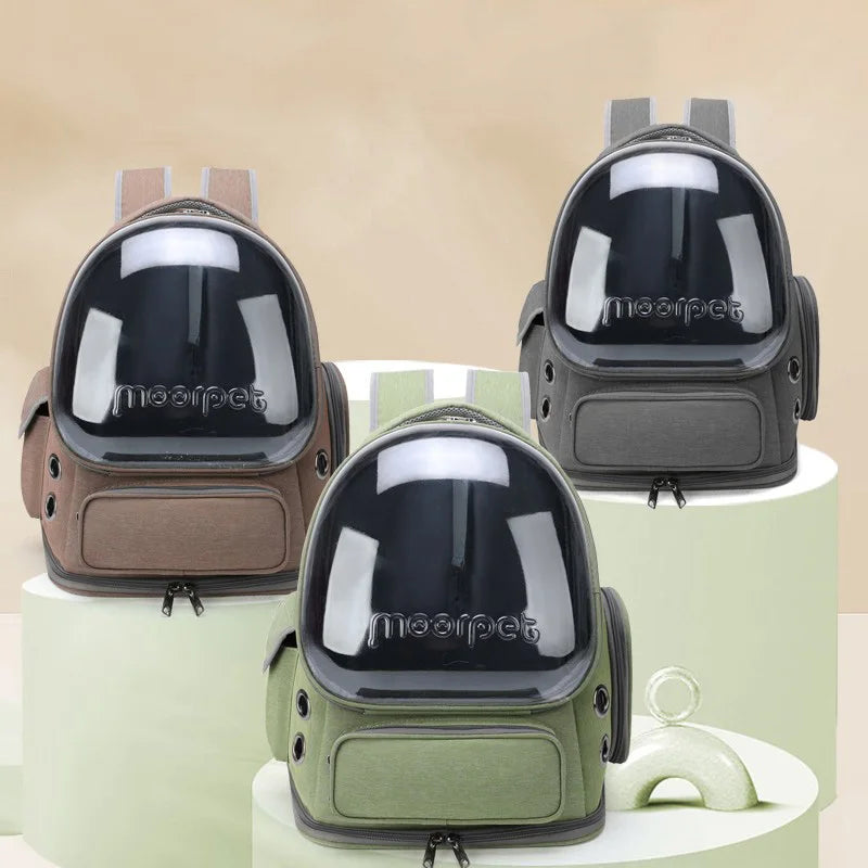 Sac de transport chat transparent