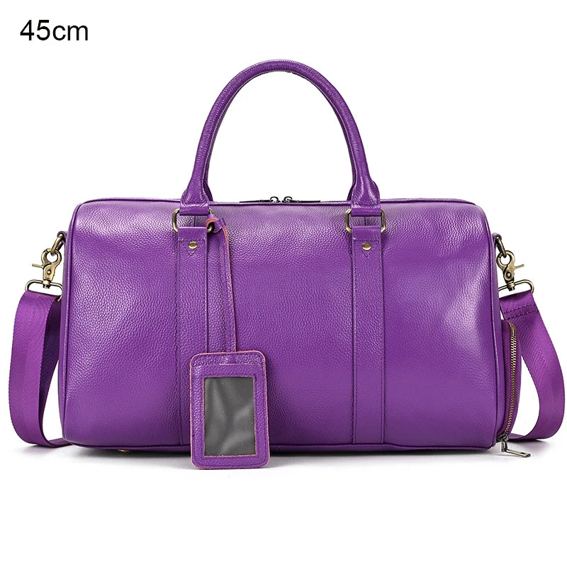 Sac de voyage week-end en cuir véritable