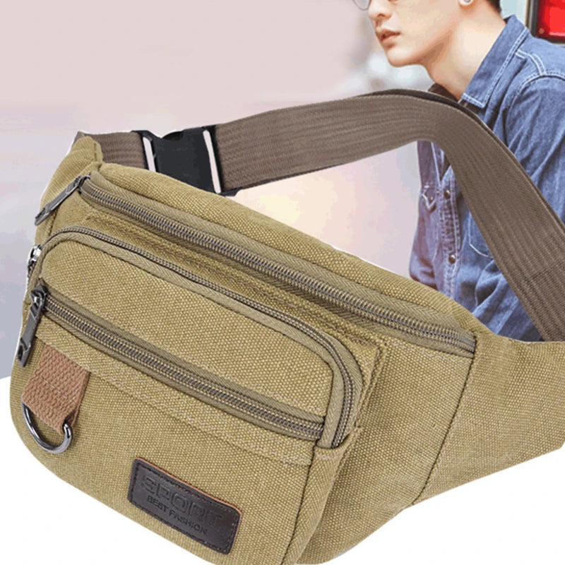 Sac banane homme en toile