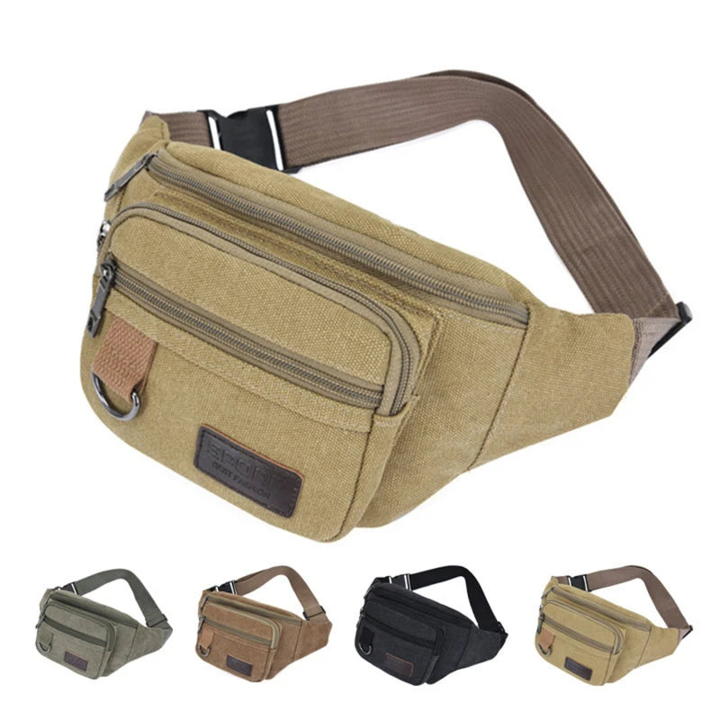 Sac banane homme en toile