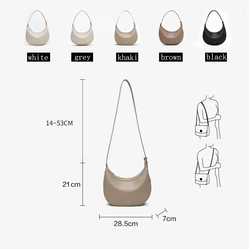 Sac demi-lune femme en simili cuir