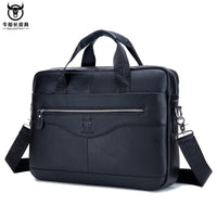 Sac ordinateur homme en cuir à bandoulière réglable