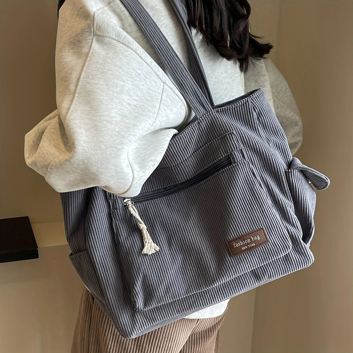Sac cabas en velours