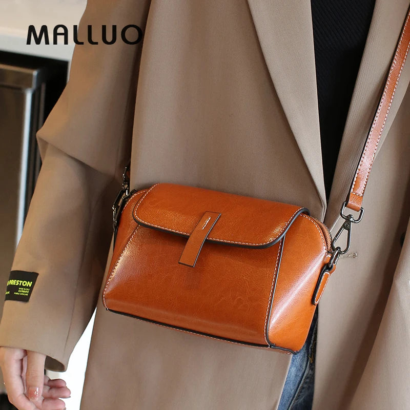 Sac à main rond femme en cuir véritable