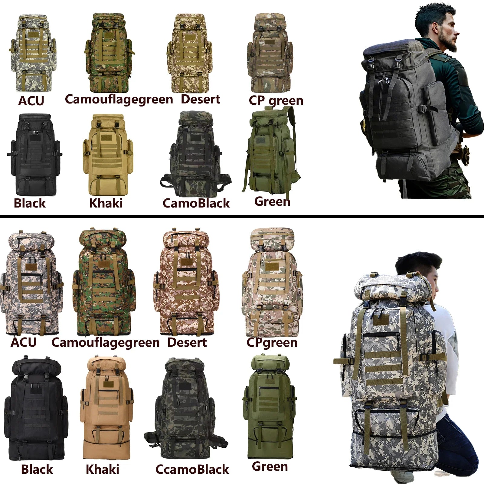 Sac à dos militaire à sangles modulables
