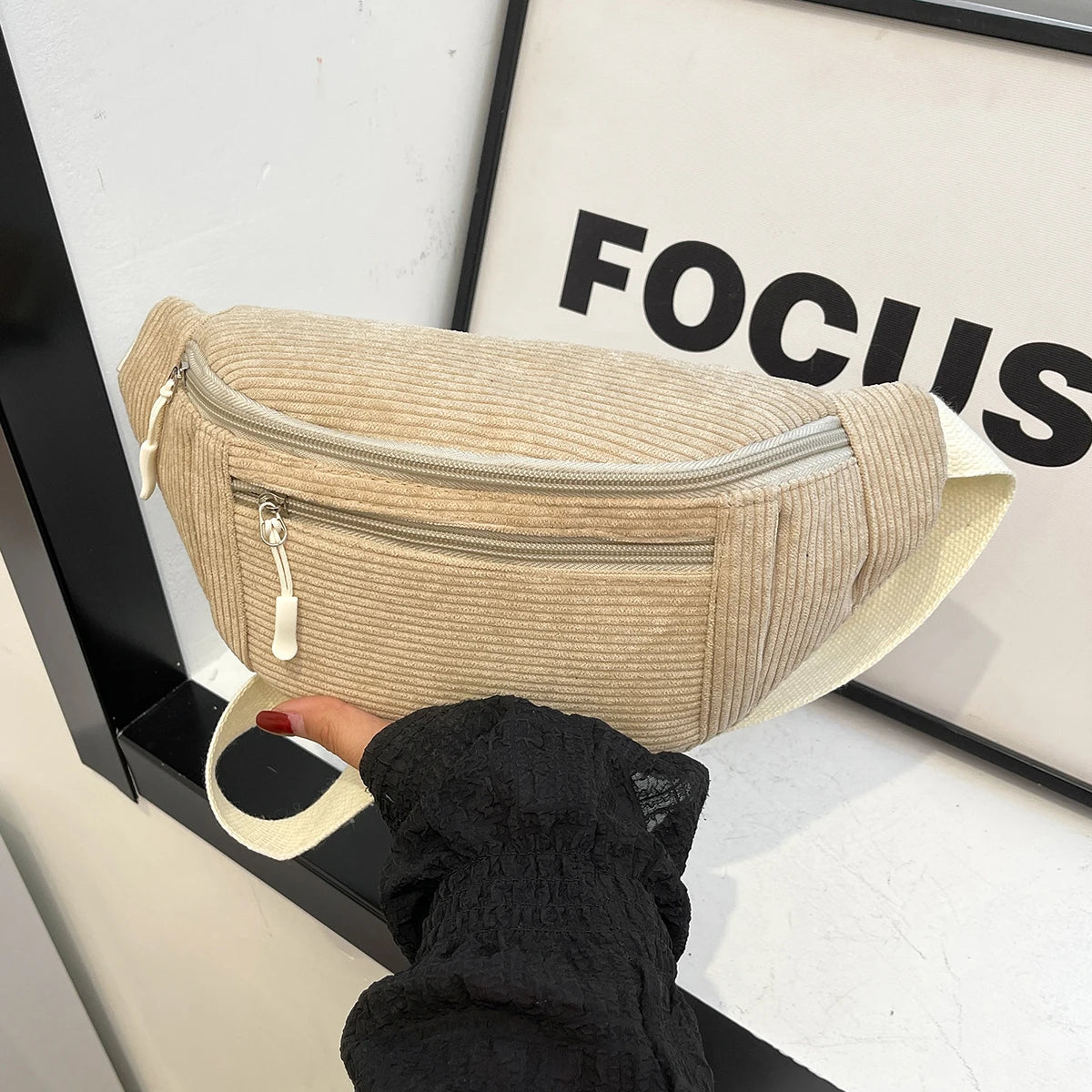Sac banane en velours