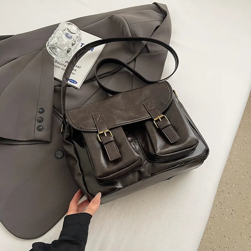 Sac bandoulière femme à double fermeture