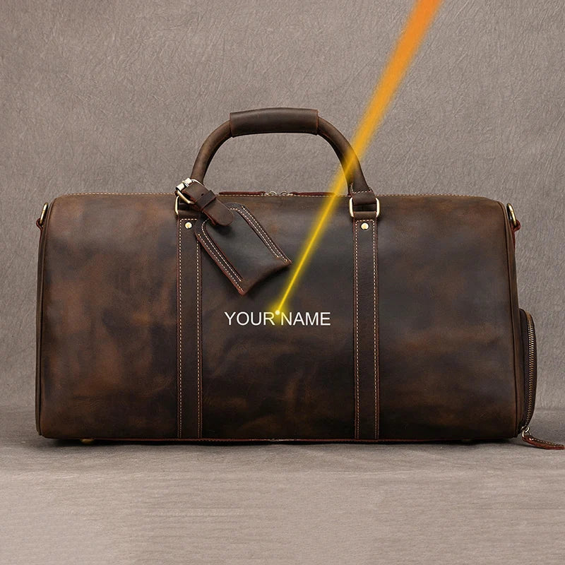 Sac de voyage week-end en cuir véritable