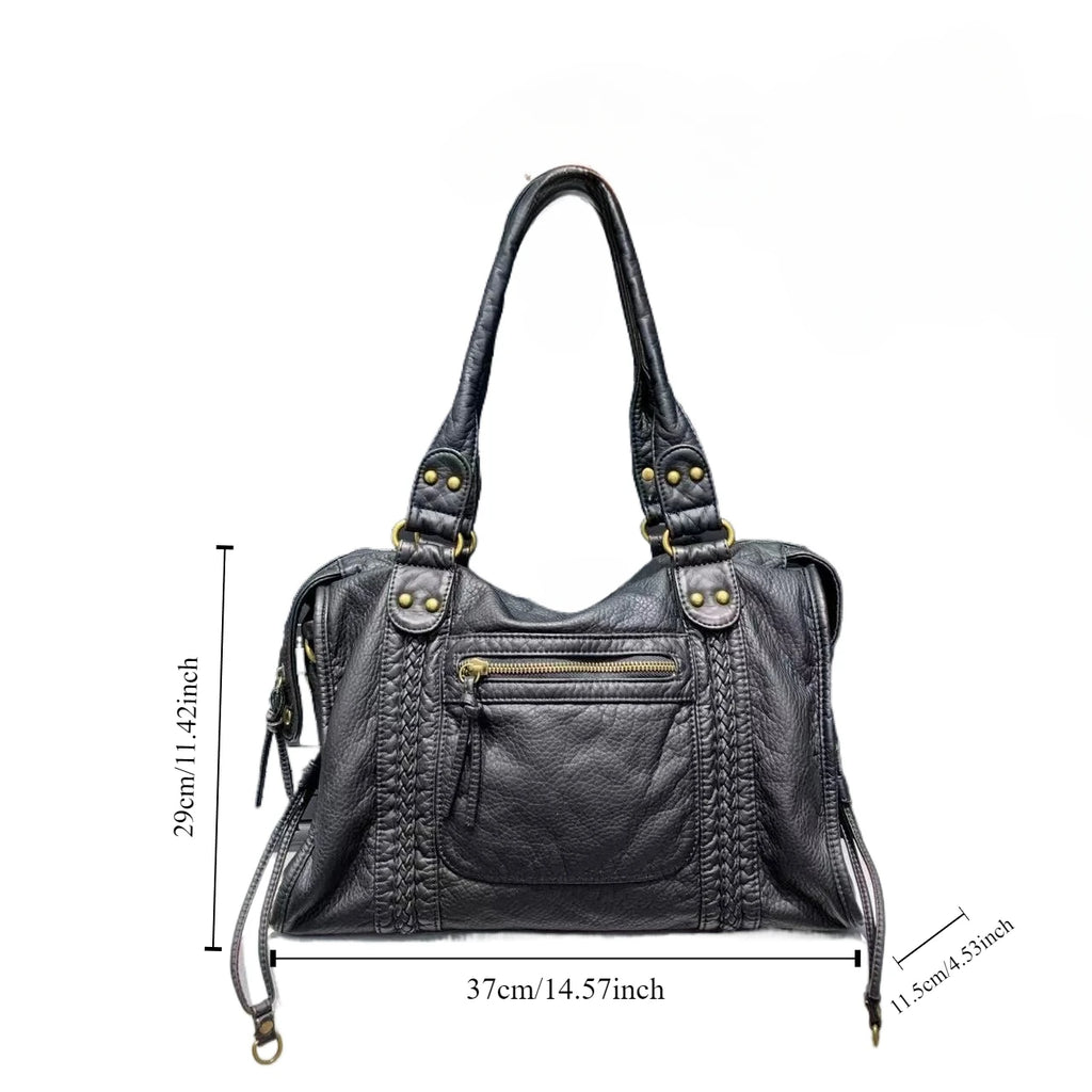 Sac bandoulière femme en cuir lavé
