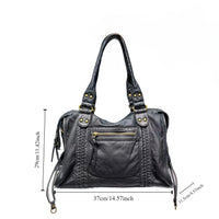 Sac bandoulière femme en cuir lavé