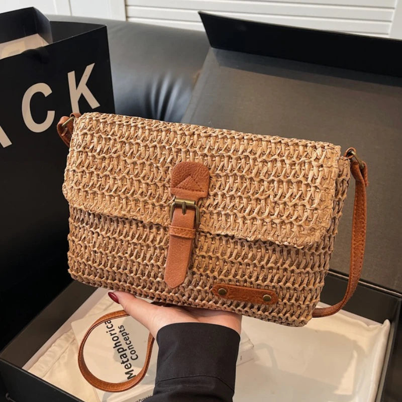 Sac bandoulière en paille