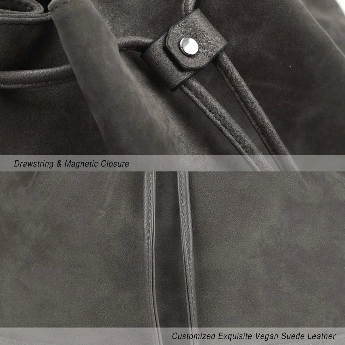 Sac seau femme en cuir