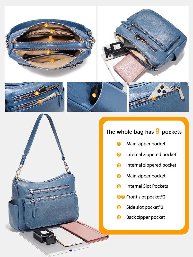 Sac à main femme en cuir véritable
