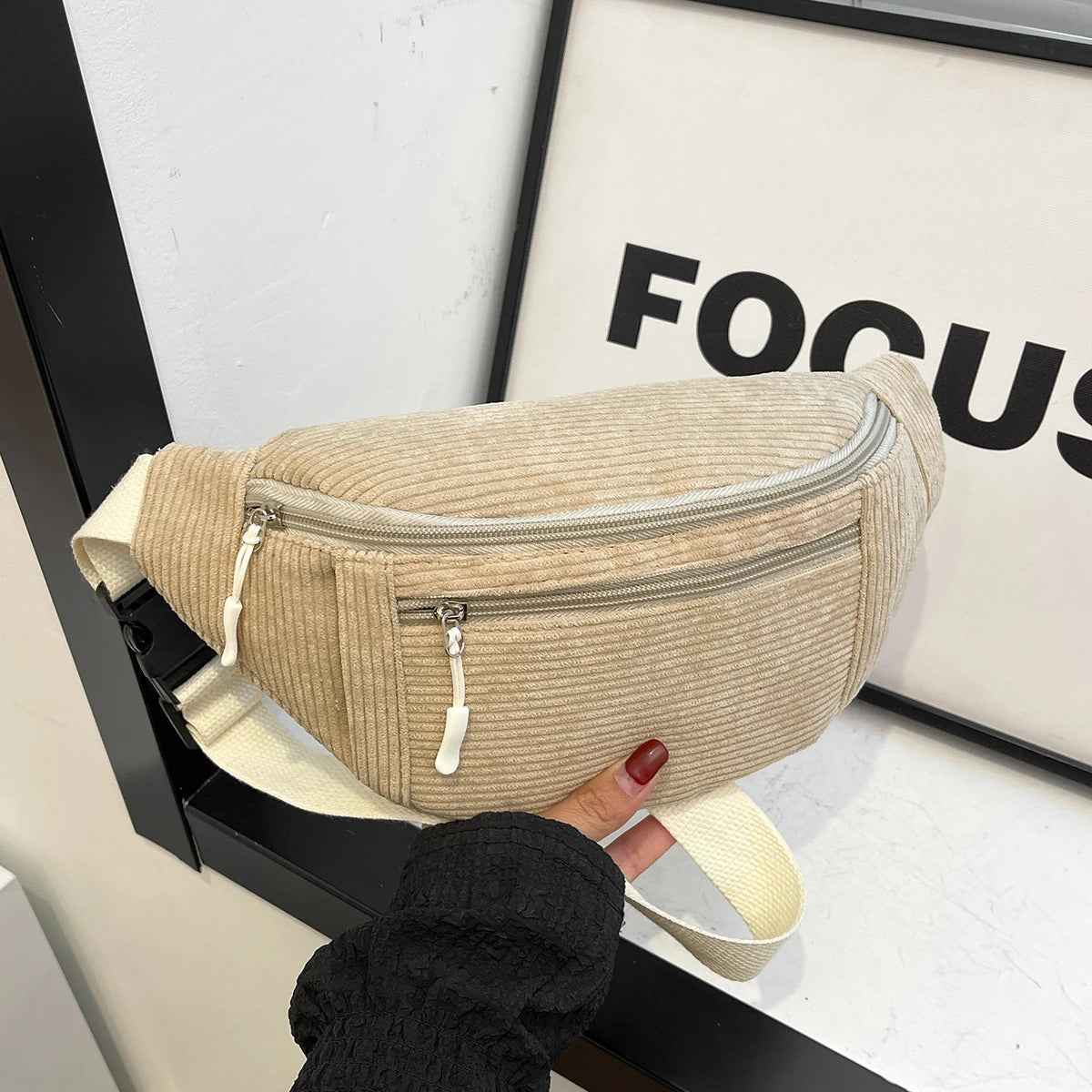 Sac banane en velours