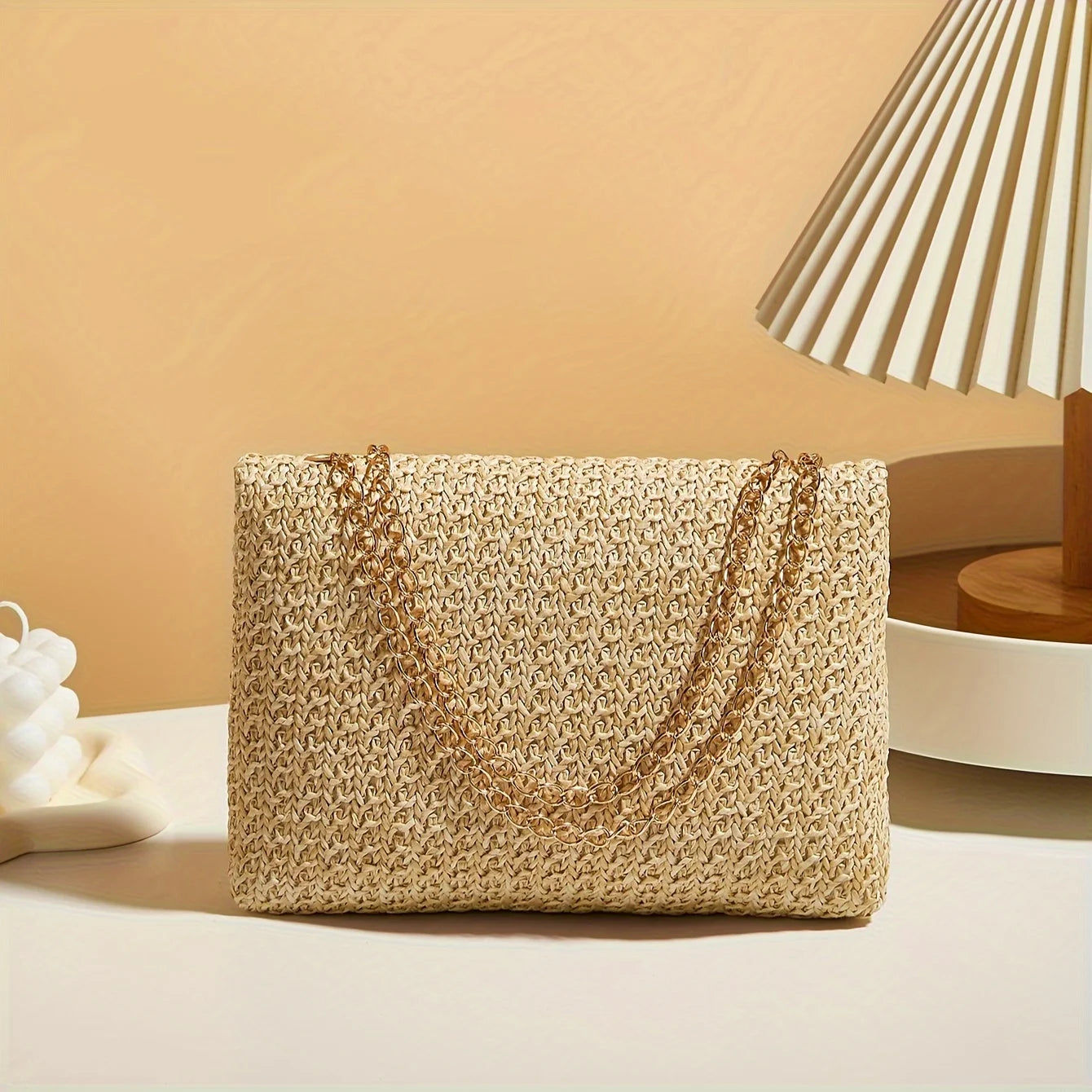Sac bandoulière en paille tressée