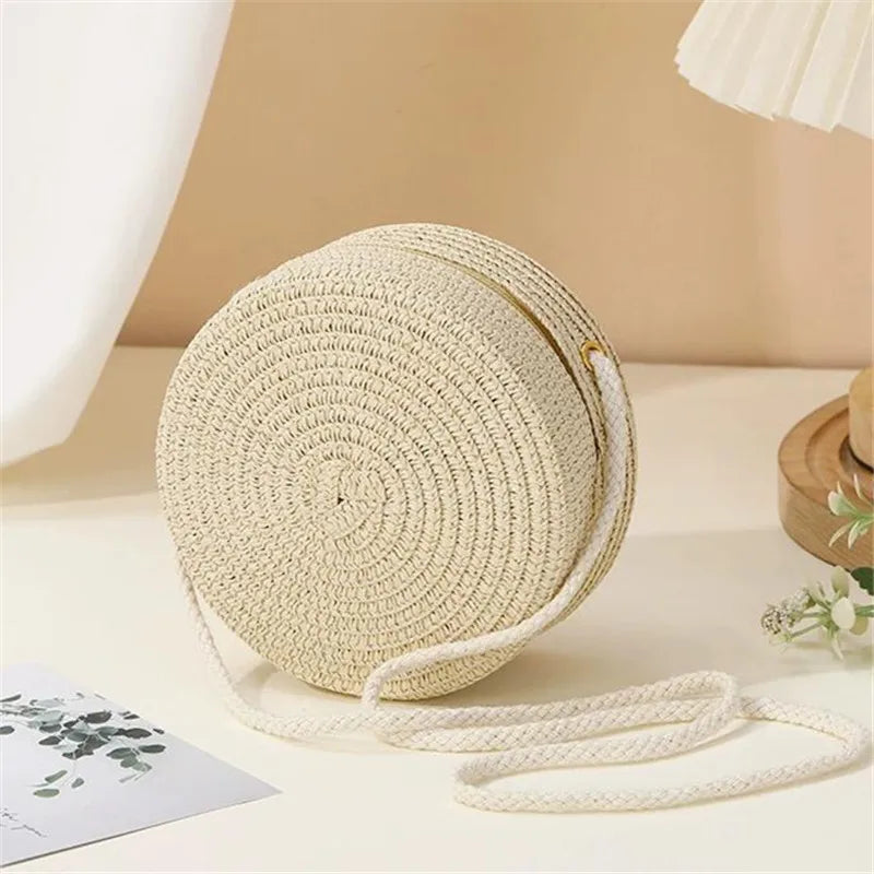Sac bandoulière en paille tressée