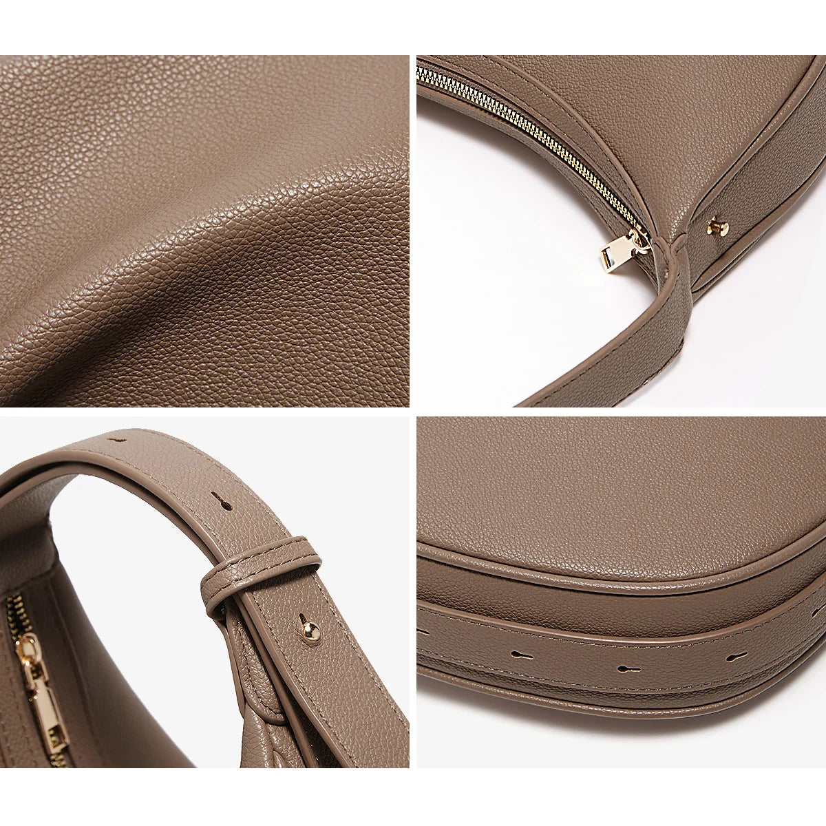 Sac demi-lune femme en simili cuir