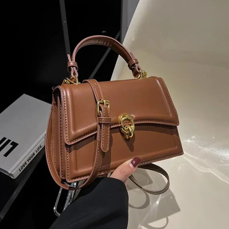 Sac à main carré femme en simili cuir