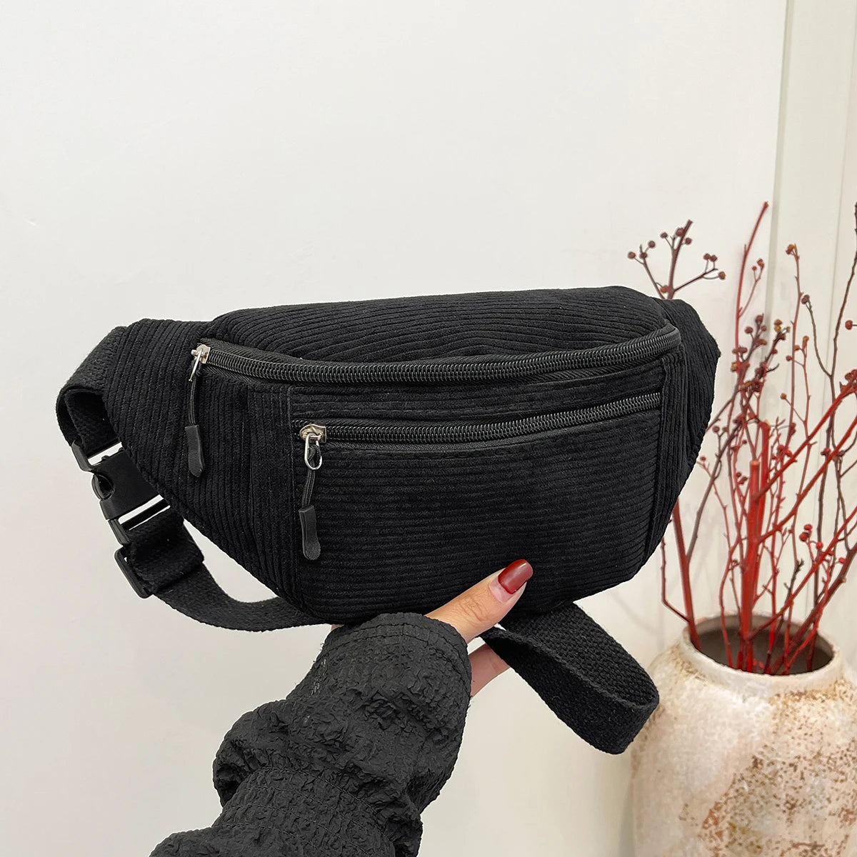 Sac banane en velours