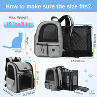 Sac de transport chat en filet