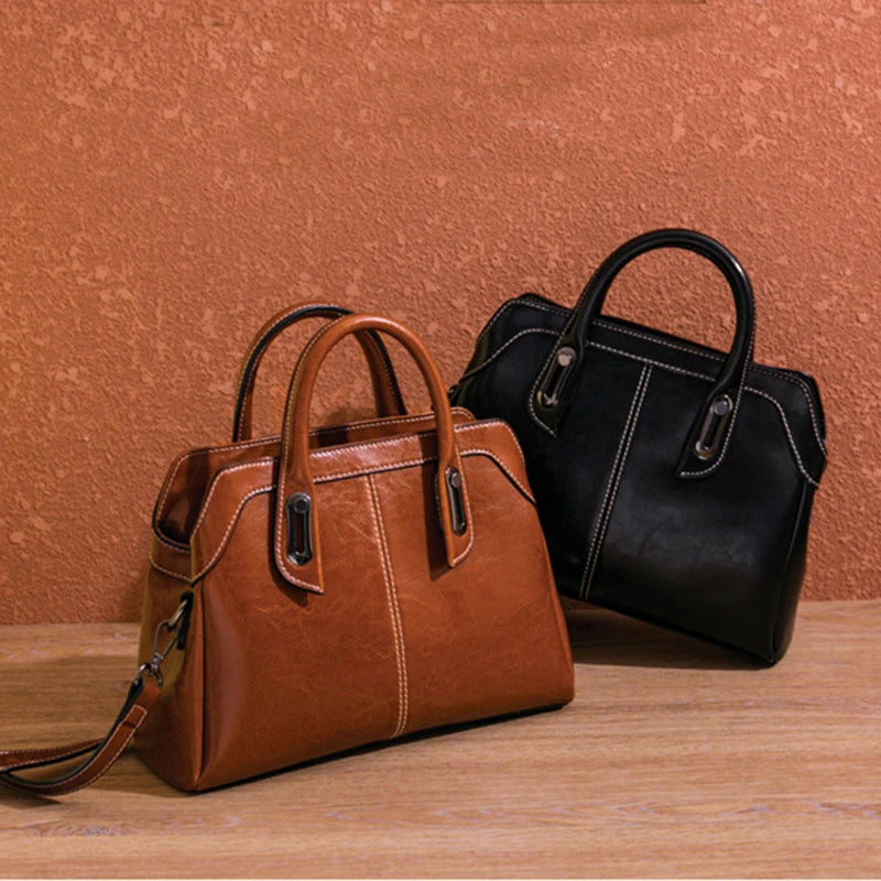 Sac bandoulière femme en cuir ciré