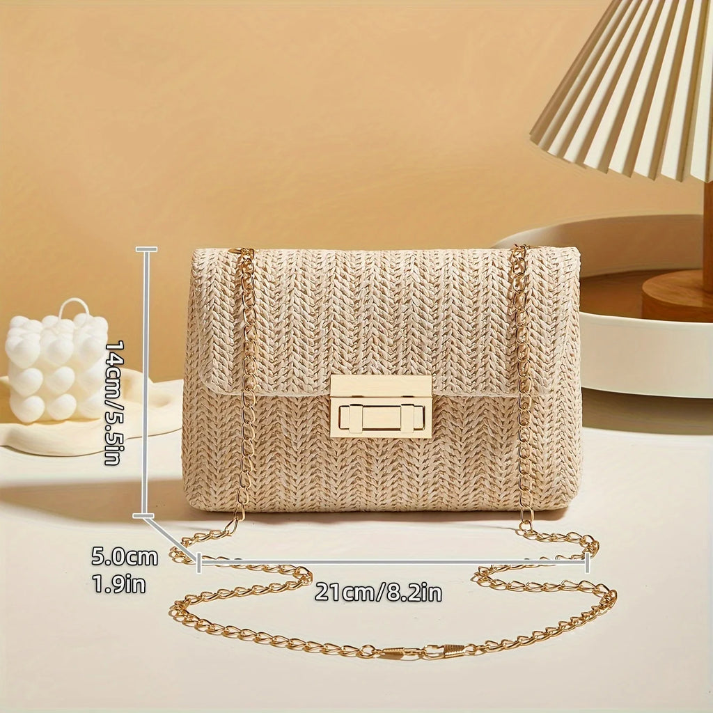 Sac bandoulière en paille tressée