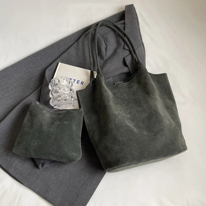 Sac à main femme en daim zippé
