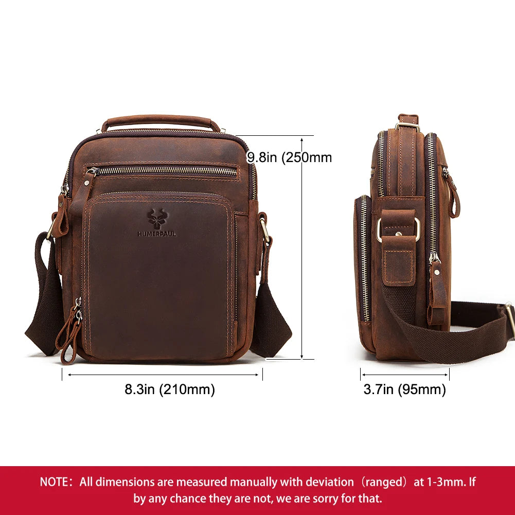 Sac bandoulière homme en cuir véritable