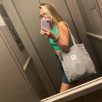 Sac cabas en velours côtelé