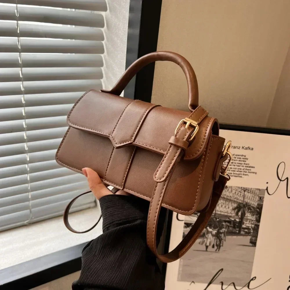 Sac à main carré femme en simili cuir