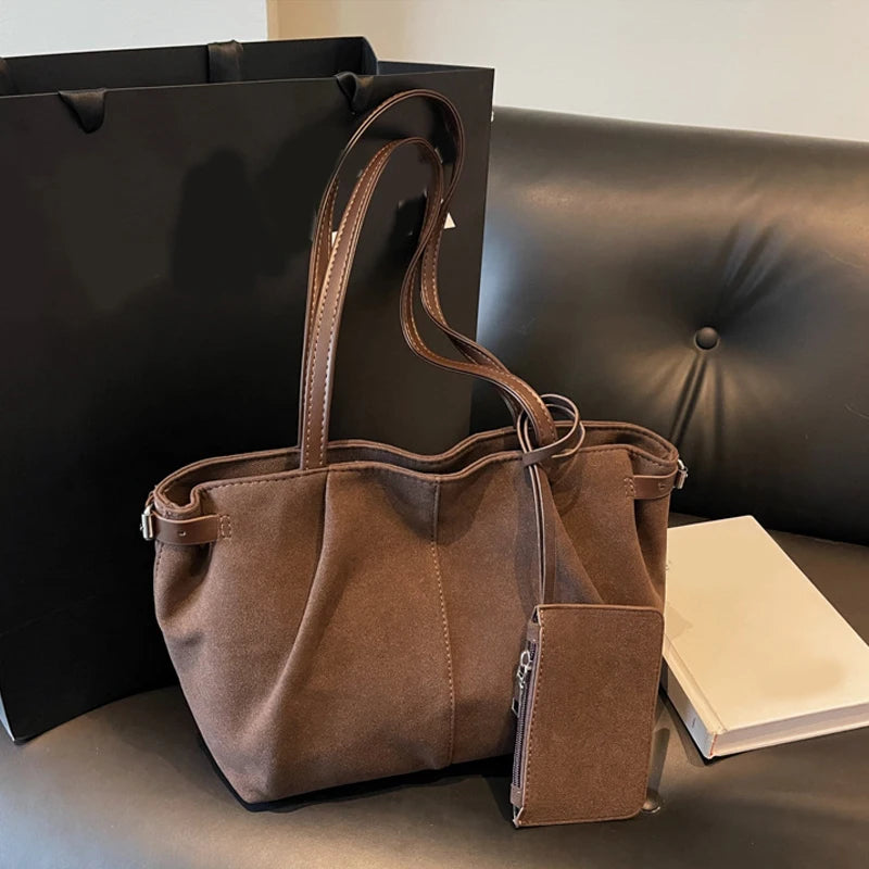Sac cabas femme en daim