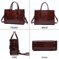 Sac à main femme motif croco