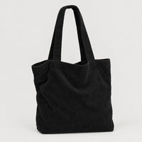 Sac cabas en velours côtelé - noir - 1 produit