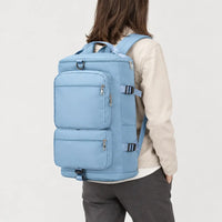 Sac à dos de voyage à sangle valise - bleu ciel - 2 porte-arriere