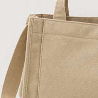 Sac bandoulière carré en velours côtelé - beige - 4 macro