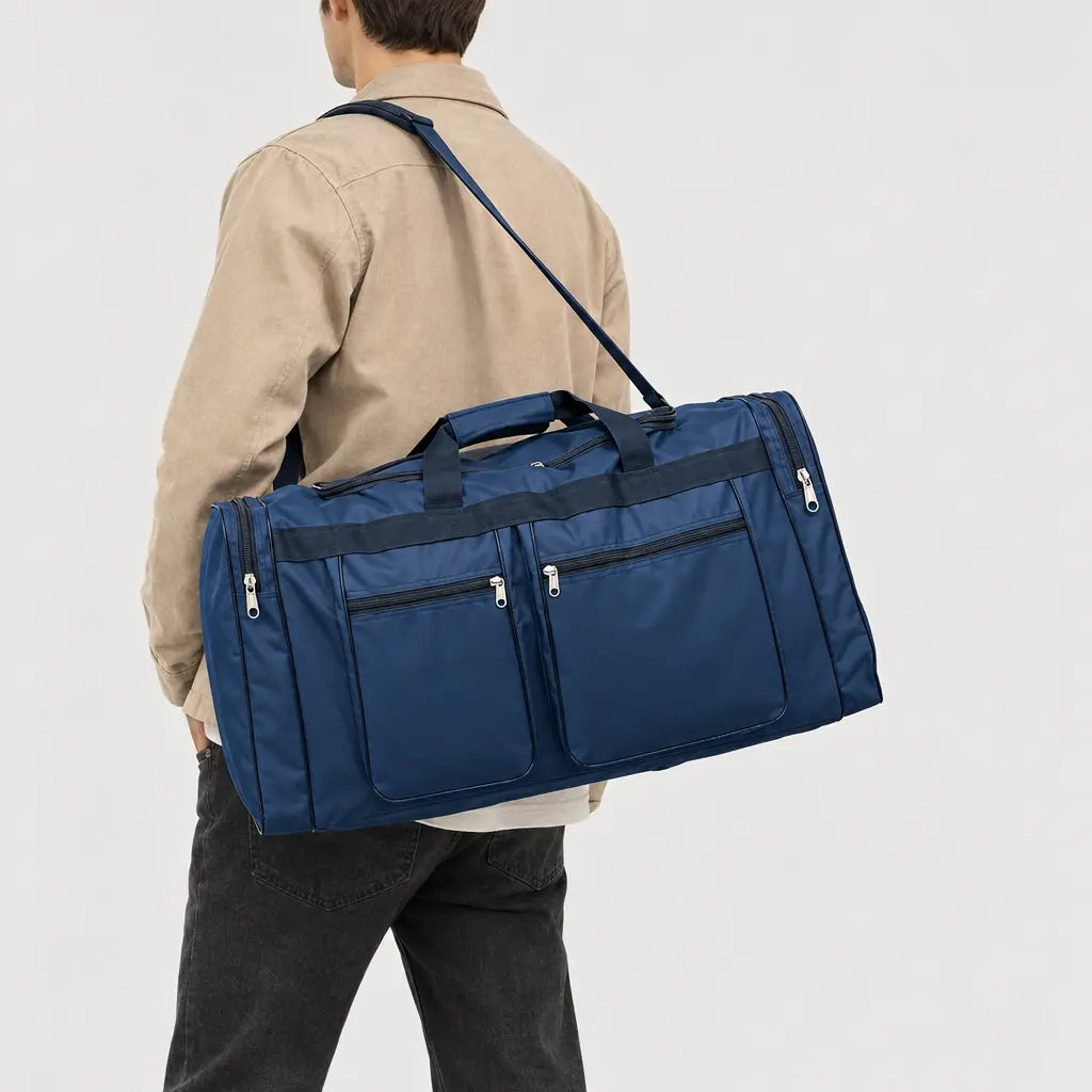 Sac de voyage pliable - bleu profond - 2 porte-arriere